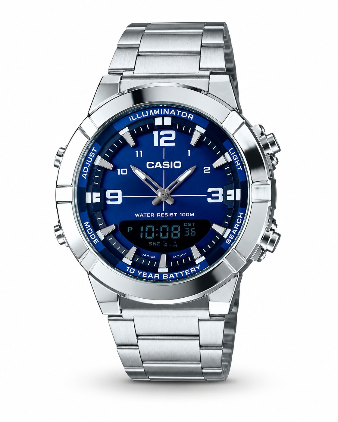Casio Illuminator Stainless Steel  Dial Digital-Analog Watch