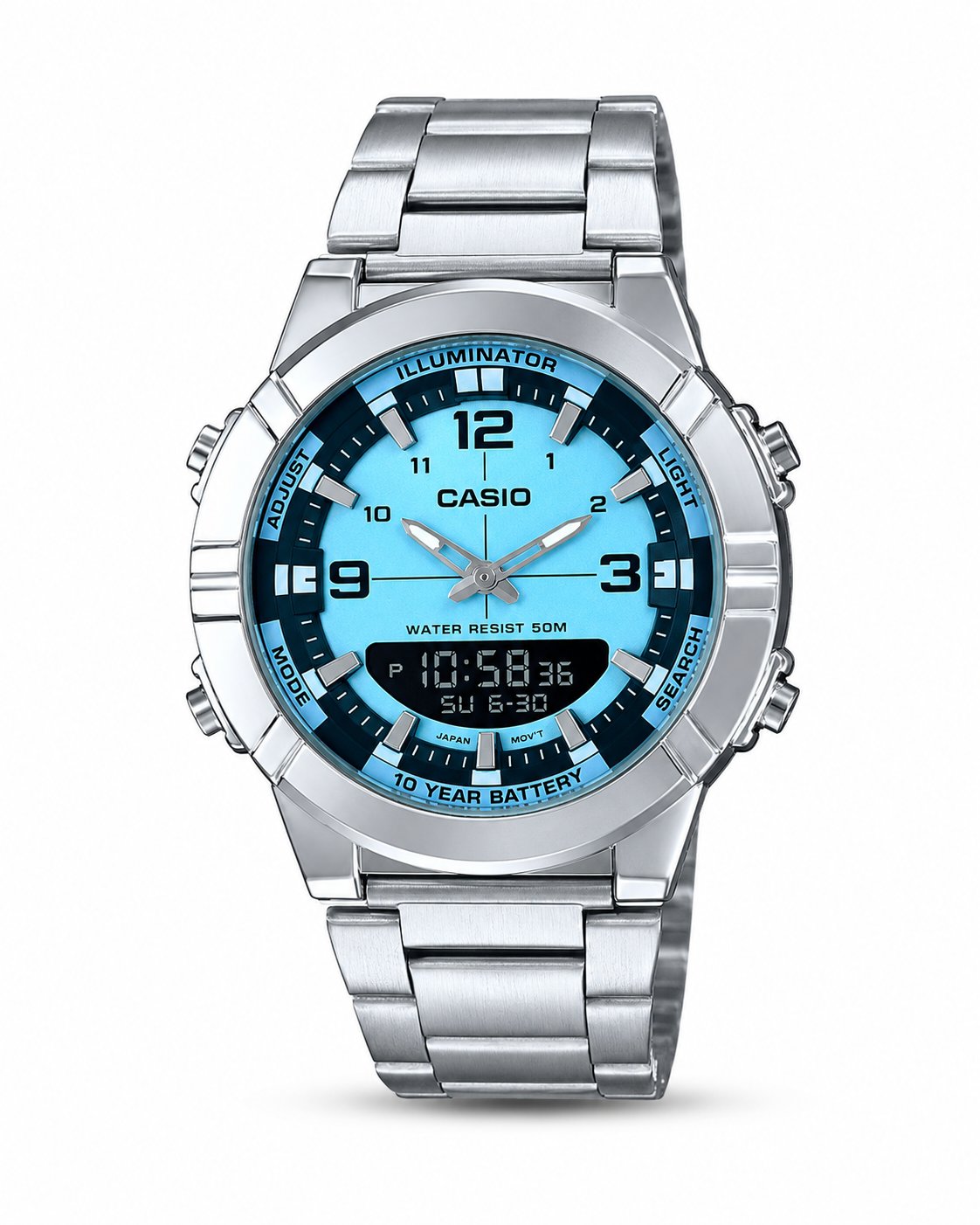 Casio Illuminator Stainless Steel  Dial Digital-Analog Watch
