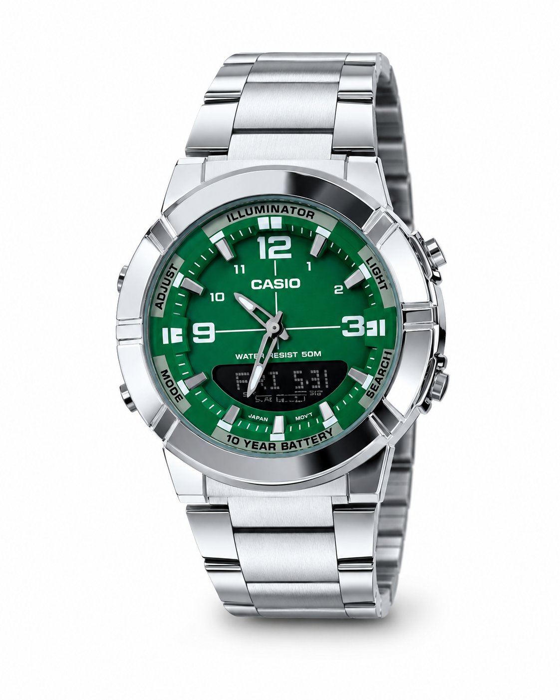 Casio Illuminator Stainless Steel  Dial Digital-Analog Watch