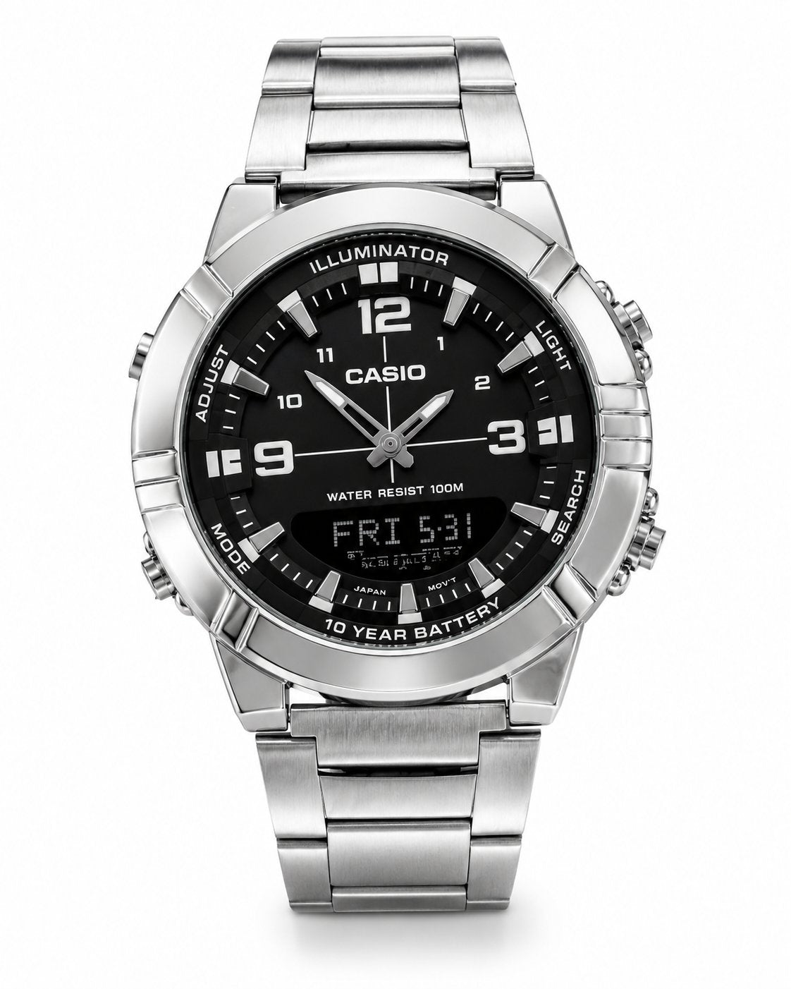Casio Illuminator Stainless Steel  Dial Digital-Analog Watch